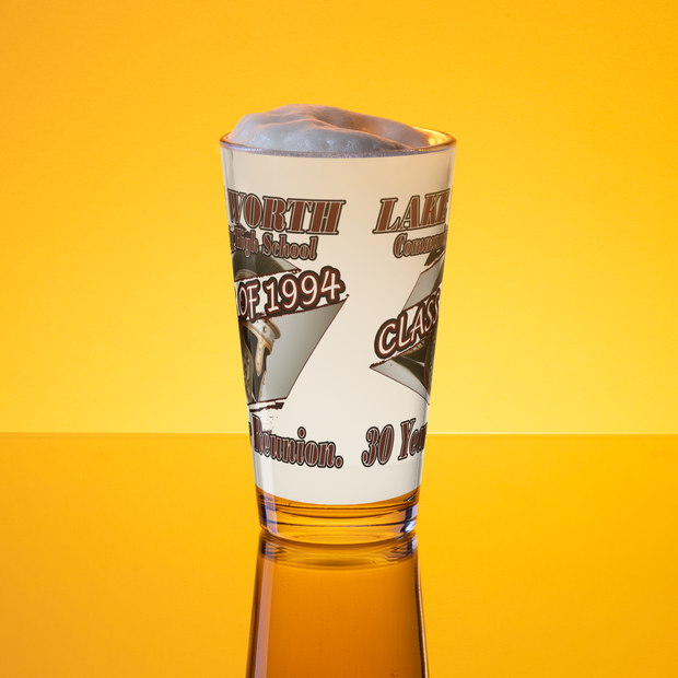 L-Dub 30 Year Shaker pint glass