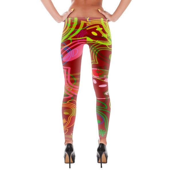 Rooted Khaos Red Leggings